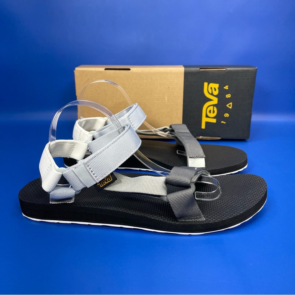 NEW Teva Original Universal Sandals Grey White Black